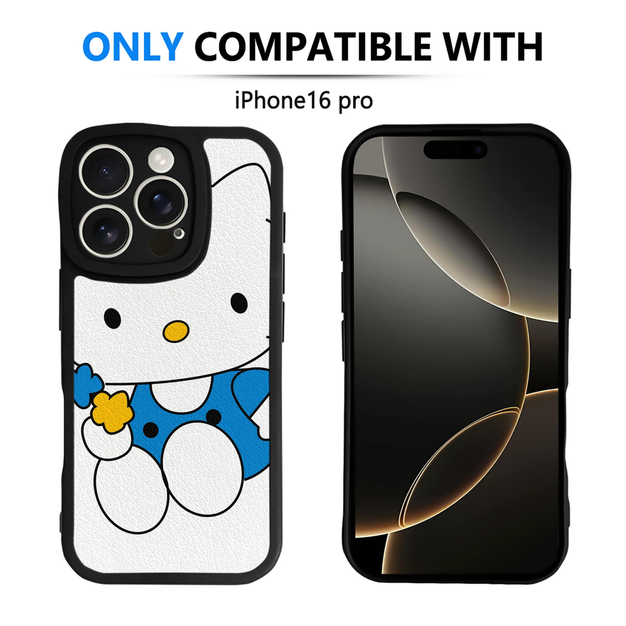 （画像用） Hello Kitty ハローキティ 【iPhone 16シリーズ対応】シリコンスマホケース（レザー調） 材質：シリコン